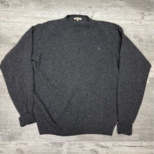 Burberry Charcoal Grey Wool Crewneck Sweater XL
